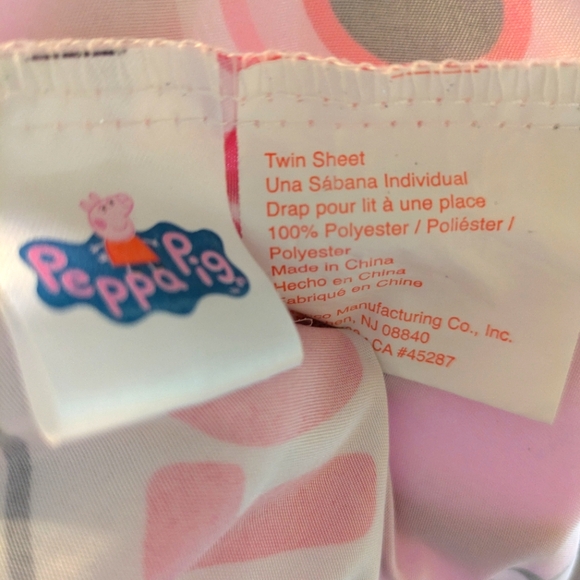 Peppa pig twin size fitted bed sheet - Picture 2 of 2